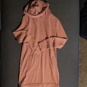 Pink hoodie dress